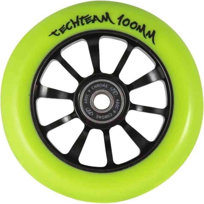 Колесо для самоката TECH TEAM X-TREME 100*24мм Wind2, yellow transparent