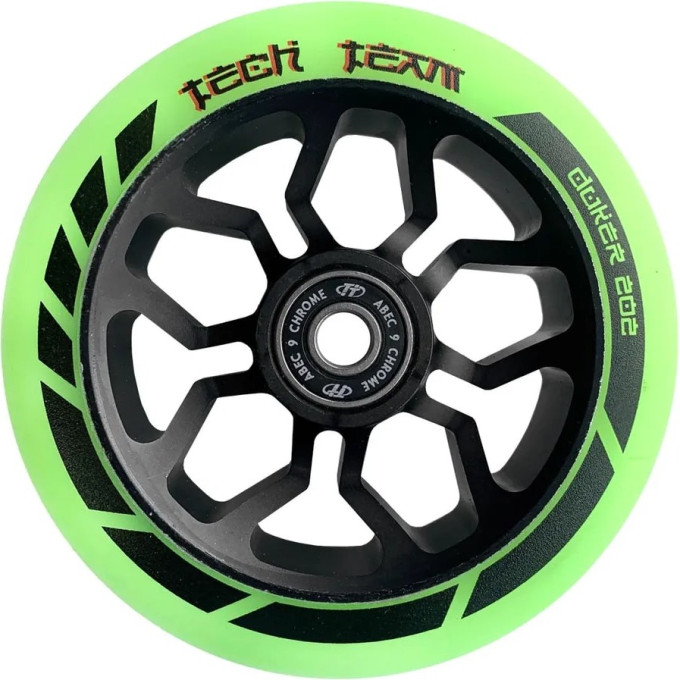 Колесо Flash TECH TEAM для самоката Duker 202, 110*24 мм, light green 888634