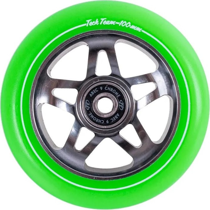 Колесо TECH TEAM для самоката X-Treme 100*24мм 5 SH green