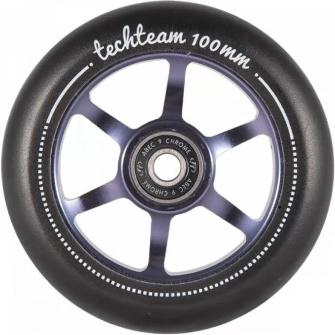 Колесо TECH TEAM для самоката X-Treme 100*24мм 6S violet transparent