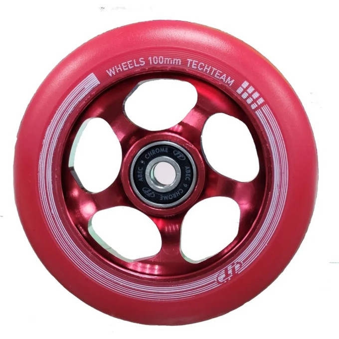Колесо TECH TEAM для самоката X-Treme 100*24мм Starfish, red