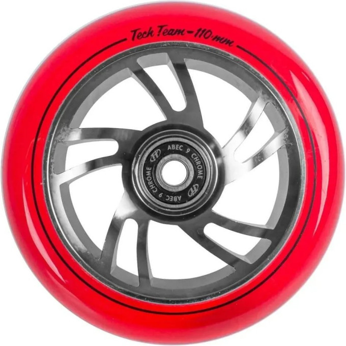 Колесо TECH TEAM для самоката X-Treme 110*24мм 7W, red