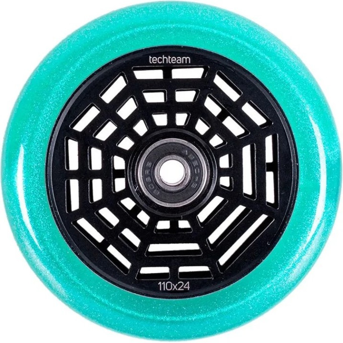 Колесо TECH TEAM для самоката X-Treme 110*24мм, Web, emerald