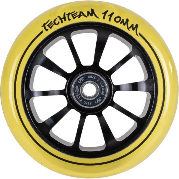 Колесо TECH TEAM для самоката X-Treme 110*24мм Winner, yellow transparent