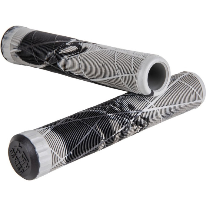 Набор TECH TEAM грипсы 2шт с барендами Fish, 170mm,на трюковой самокат 294354 Grey/Black