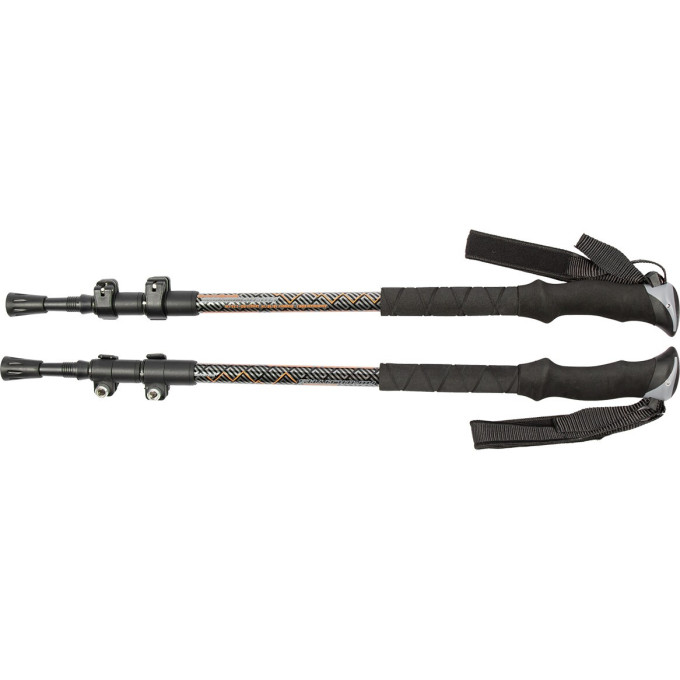 Палки треккинговые TECH TEAM HIMALAYAS 3-х секционные, Grey, 105-135 см