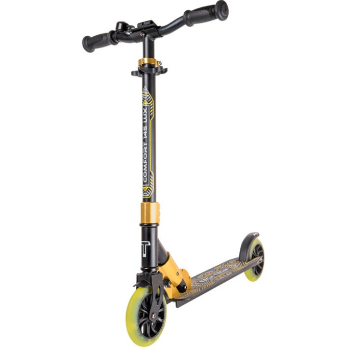 Самокат TECH TEAM COMFORT 145 LUX black/yellow